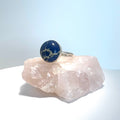 Full Stop Ring - Silver and Blue Regalite