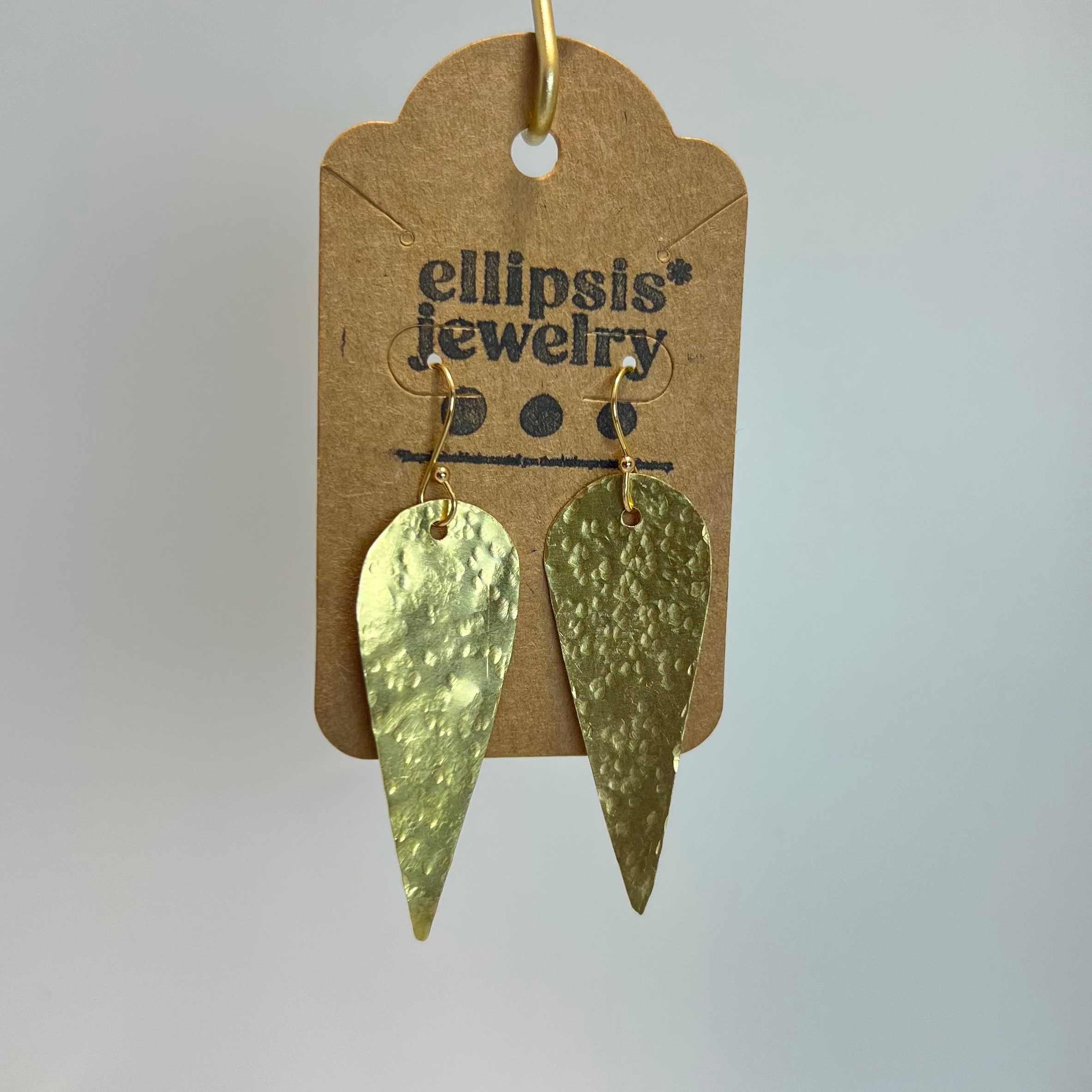 "Own It" Hammered Brass Earrings