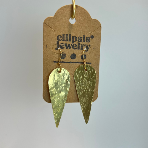 "Own It" Hammered Brass Earrings
