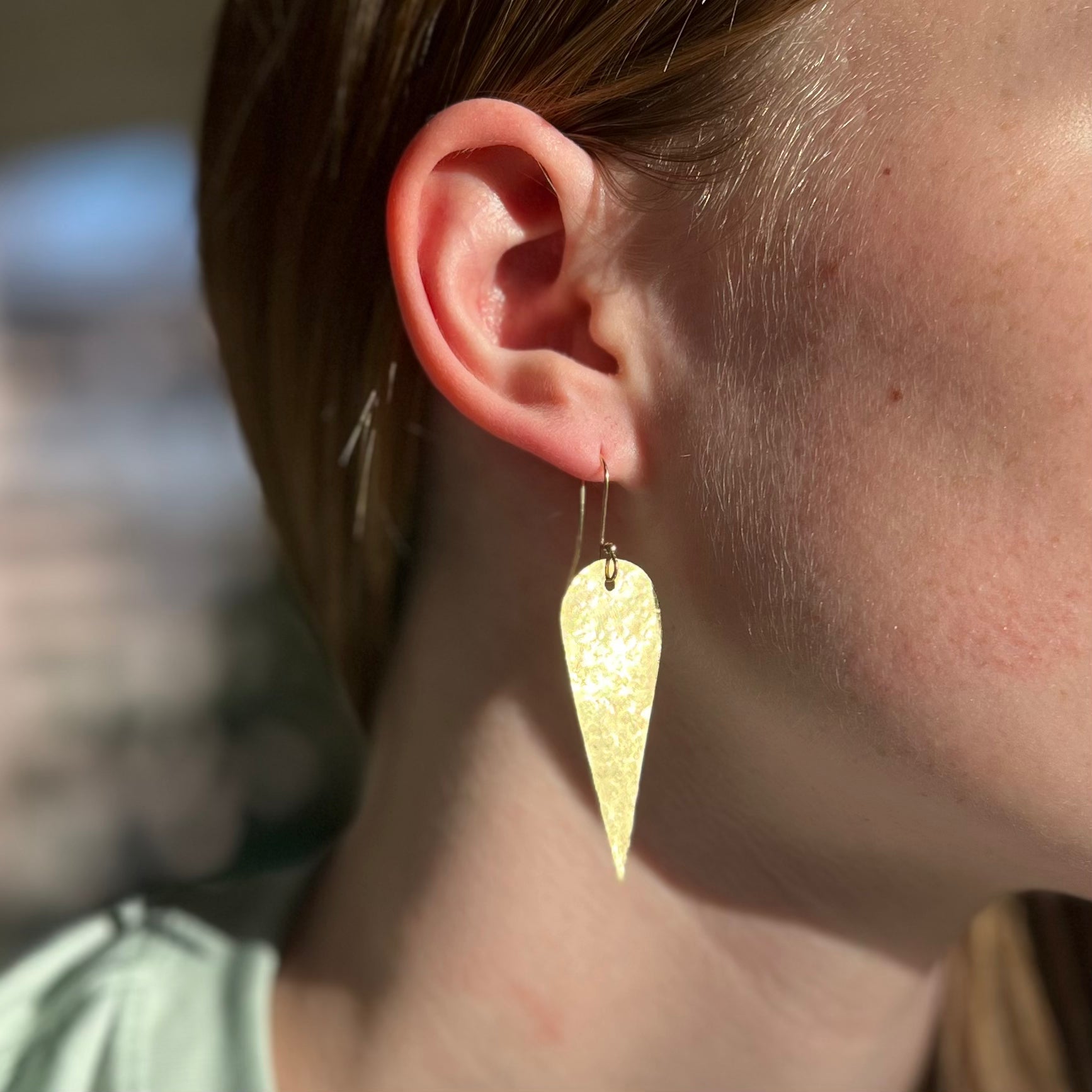 "Own It" Hammered Brass Earrings