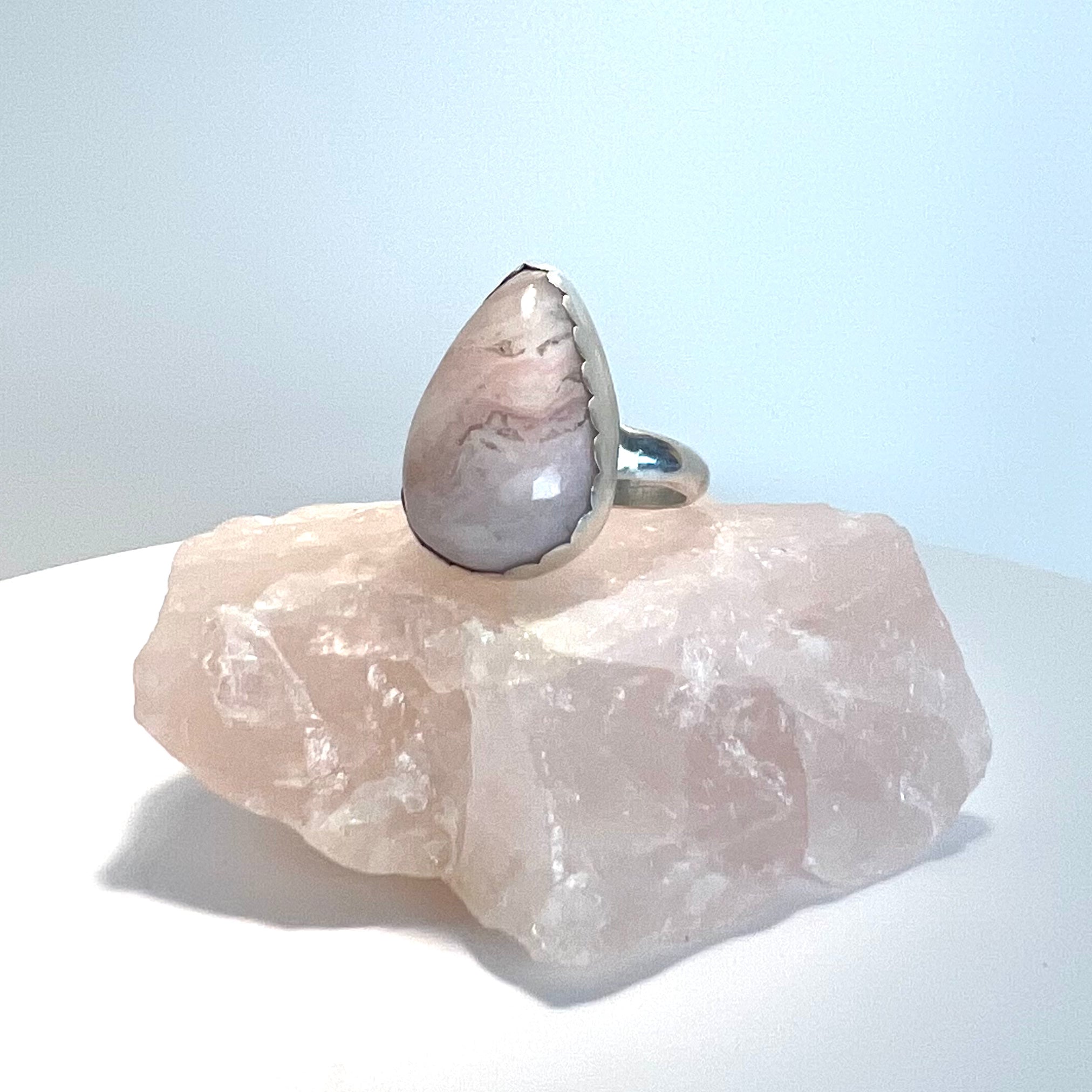 Own It Ring - Pink Scalloped Sterling Silver