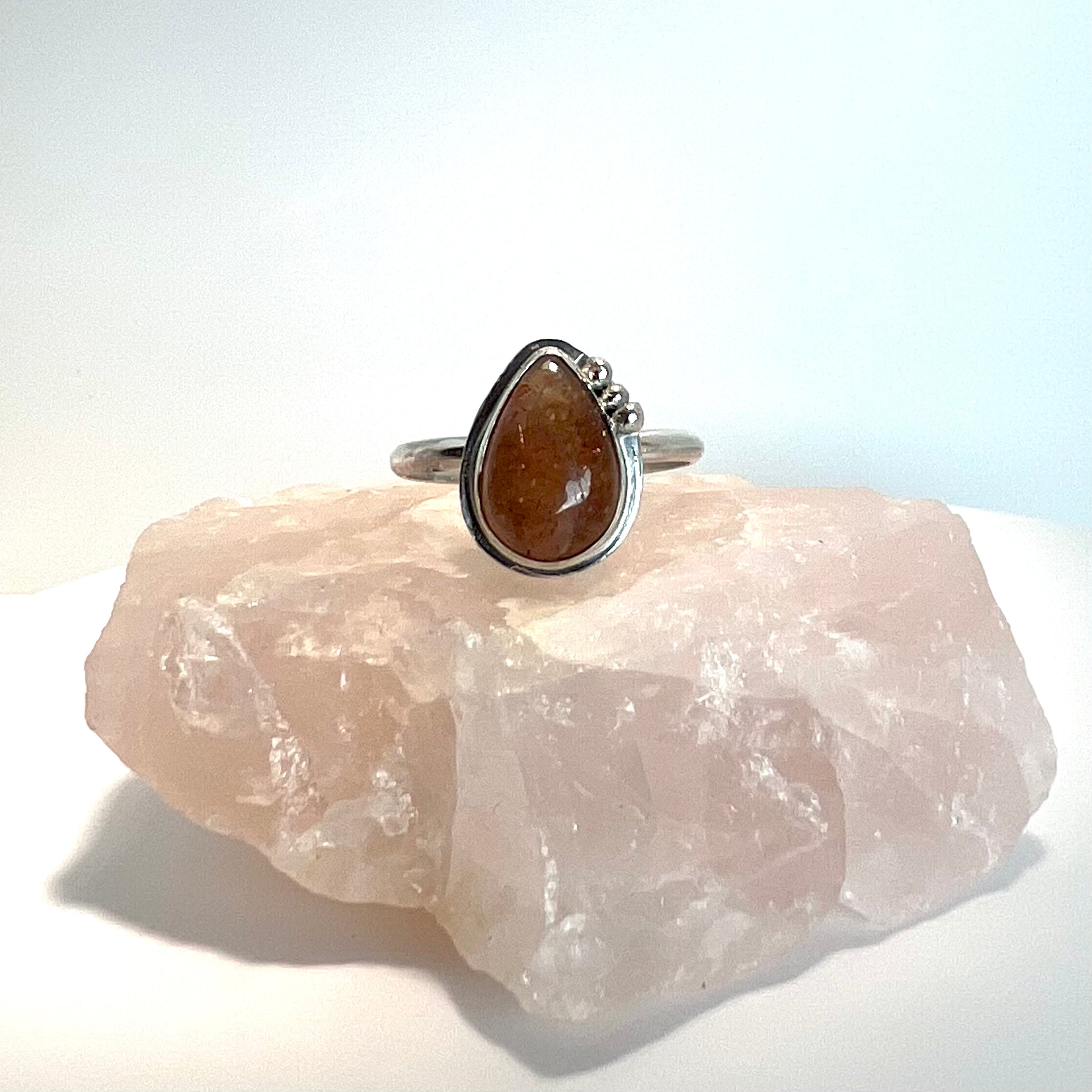 "Own It" Ring - Mixed Metal and Sunstone